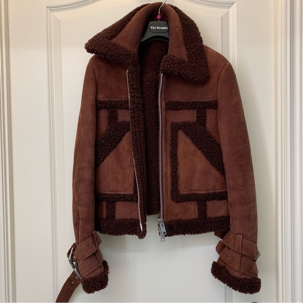 AllSaints Brown Shearling Jacket